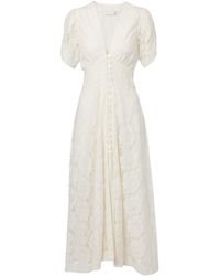 RIXO London - Flower Embroidery Dress - Lyst
