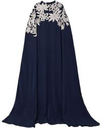 Oscar de la Renta - Cloak Effect Decorated Dress - Lyst