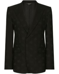 Dolce & Gabbana - Dg Jacquard Single-Breasted Jacket - Lyst
