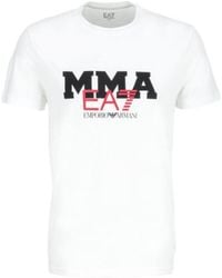 EA7 - Printed T-Shirt With Round Neck - Lyst