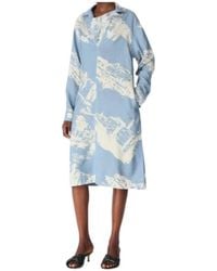 Bottega Veneta - Italian Postcard Silk Dress - Lyst