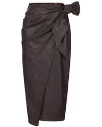 Elisabetta Franchi - Skirt With Sash Belt - Lyst