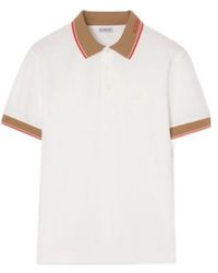 Burberry - Check-Trim Short Sleeved Polo Shirt - Lyst