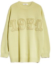 Max Mara - Wool And Cashmere Interwoven Letter Pullover - Lyst
