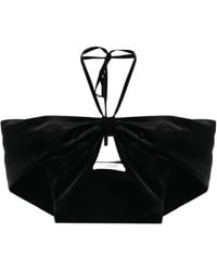Philosophy Di Lorenzo Serafini - Off-Shoulder Halterneck Velvet Top - Lyst