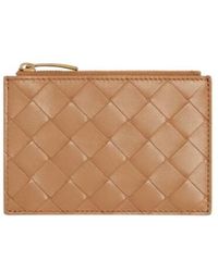 Bottega Veneta - Intrecciato Zipped Card Case - Lyst