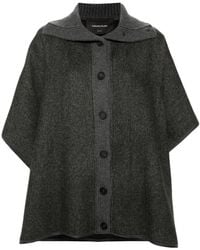 Fabiana Filippi - Embellished Button-Up Knitted Cape - Lyst