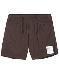 Satisfy - Perforated Drawstring Shorts - Lyst