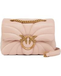Pinko - Love Puff Chain Linked Mini Shoulder Bag - Lyst