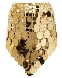 Rabanne - Golden Sparkle Assembly Sequined Miniskirt - Lyst