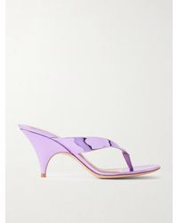 Gianvito Rossi - Sofia Thong 70 Mirrored-Leather Sandals - Lyst