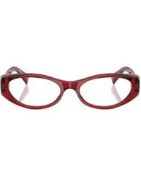 Miu Miu - Eyewear Oval Frame Glasses - Lyst