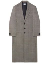 Courreges - Prince Of Wales-Pattern Single-Breasted Coat - Lyst