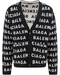 Balenciaga - Cardigan With Logo - Lyst