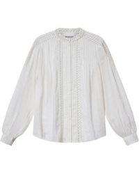 Isabel Marant - Isabel Marant Étoile Embroidered Trim Long Sleeved Shirt - Lyst
