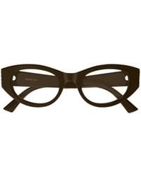 Gucci - Eyewear Panthos Frame Glasses - Lyst