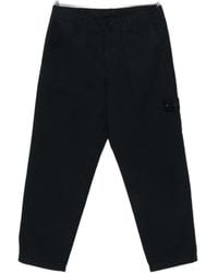 Stone Island - Logo Patch Straight-Leg Cargo Trousers - Lyst