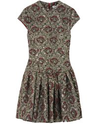 Jonathan Simkhai - Elowen Pleated Metallic Jacquard Mini Dress - Lyst