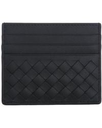 Bottega Veneta - Woven Effect Card Bag - Lyst
