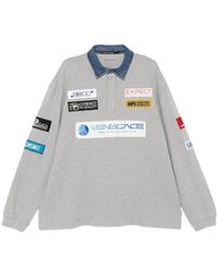 Martine Rose - Denim-Collar Logo-Patch Polo Shirt - Lyst
