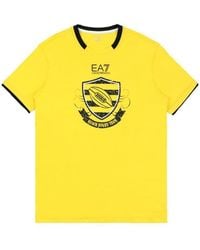 EA7 - Logo Round-Necked T-Shirt - Lyst