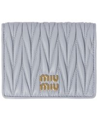 Miu Miu - Small Matelassé Nappa Leather Wallet - Lyst