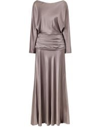 STAUD - Satin Long-Sleeve Maxi Dress - Lyst
