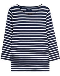 Saint James - Striped Round-Neck T-Shirt - Lyst