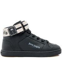 Palm Angels - Logo-Patch High-Top Sneakers - Lyst