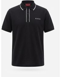 Gucci - Embroidery Piquet Polo Shirt - Lyst