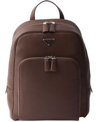Prada - Triangle-Logo Zipped Backpack - Lyst
