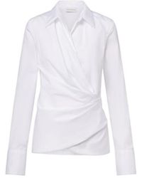 Dries Van Noten - Cotton Poplin Wrap Shirt - Lyst