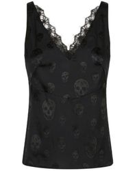 McQueen - Lace-Trim Tank Top - Lyst