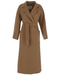Max Mara - Lace-Up Cashmere Coat - Lyst
