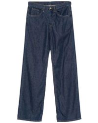 Dondup - Logo Patch Straight-Leg Jeans - Lyst