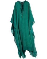Gucci - Gg Silk Georgette Cape Dress - Lyst