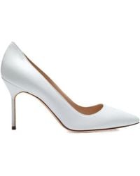 Manolo Blahnik - Nappa Leather Pointed Toe Pumps - Lyst