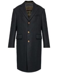 Versace - Single-Breasted Long Coat - Lyst