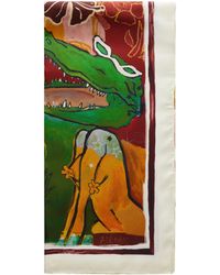 ALÉMAIS - Floral-Print Silk-Twill Scarf - Lyst