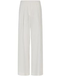 Emporio Armani - Pleated-Front Straight Trousers - Lyst