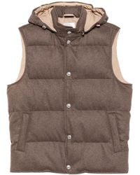 Eleventy - Hooded Quilted Gilet - Lyst