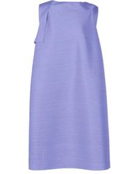 Pleats Please Issey Miyake - Bouncy Basket Pleated A-Line Midi Dress - Lyst