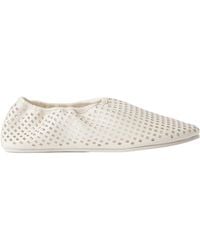 St. Agni - Openwork Leather Ballet Flats - Lyst