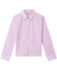 Calvin Klein - Daisy Striped Cotton-Poplin Shirt - Lyst