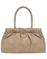 Prada - Double Handle Shoulder Bag - Lyst