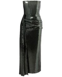 Alex Perry - Draped Sequined Corset Dress - Lyst