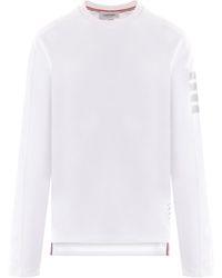Thom Browne - Bar Striped Crewneck Sweatshirt - Lyst