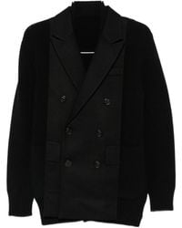 Sacai - Double-Breasted Layered Cardigan - Lyst