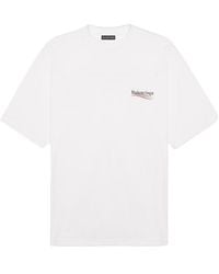 Balenciaga - T-Shirt Political Campaign Large Fit Da Donna - Lyst