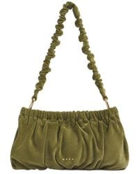 Marni - Suede Ruffles Clutch Bag - Lyst